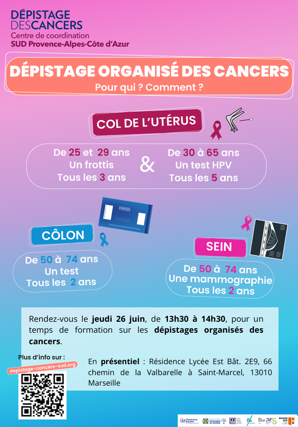 Action de formation des pro de santé du 10e autour du dépistage organisé des cancers