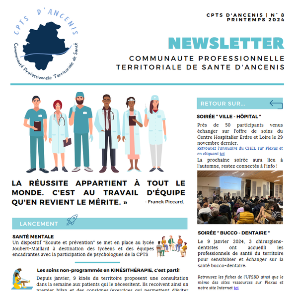 Newsletter n°8 de la CPTS - printemps 2024