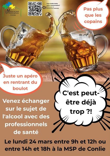 La maison de santé de Conlie fait de la prévention sur le sujet de l'alcool !