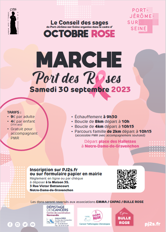 Octobre rose - Marche Port des Roses 2023