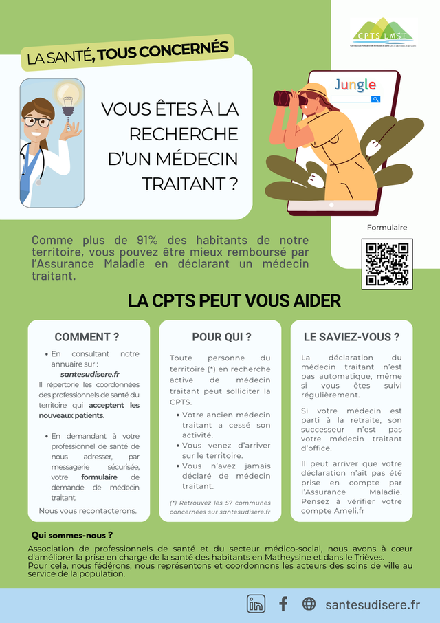 Recherche active de médecin traitant