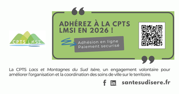 Adhésion à la CPTS Lacs et Montagnes du Sud Isère - Le bulletin 2026 est en ligne !