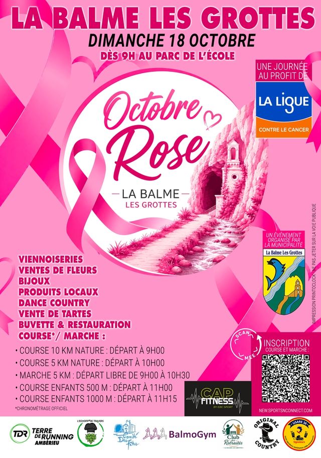 18 octobre - Expérience inoubliable à La Balme Les Grottes avec la course Octobre Rose