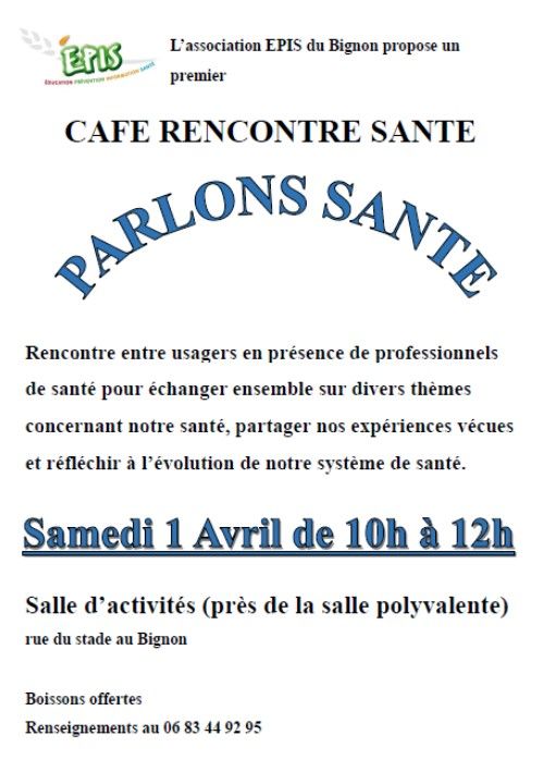 CAFE 1 PARLONS SANTE