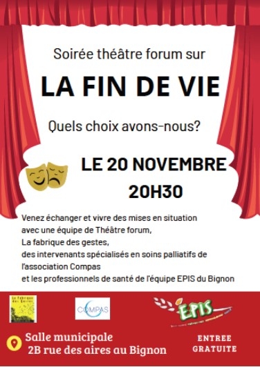 Soiree Theâtre Forum sur La Fin de Vie le 20/11/2025