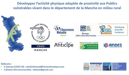 Projet Sport Santé en partenariat avec OncoNormandie/ CPTS et la Maison sport santé sud manche sur GTM et Villedieu Intercom 